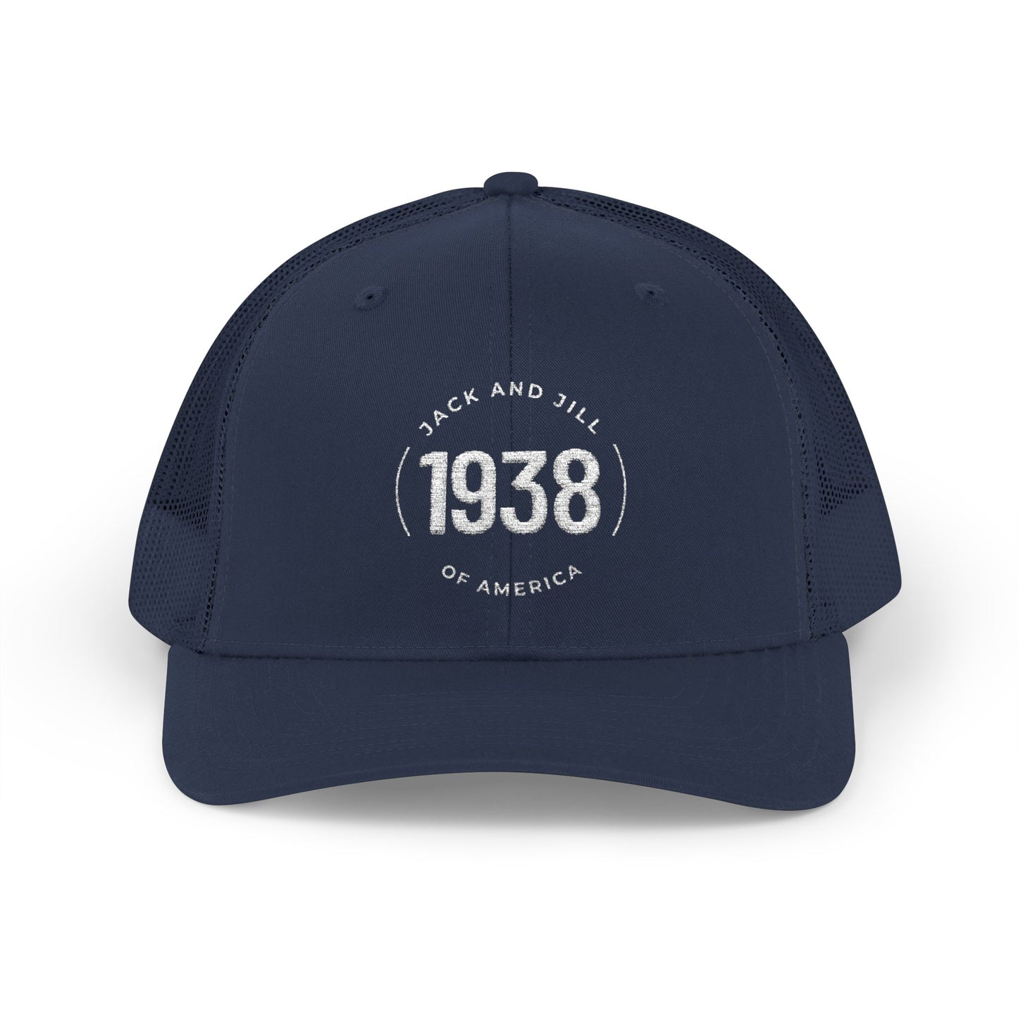 1938 Vintage Trucker Cap — Retro 'Jack and Jill of America' Snapback