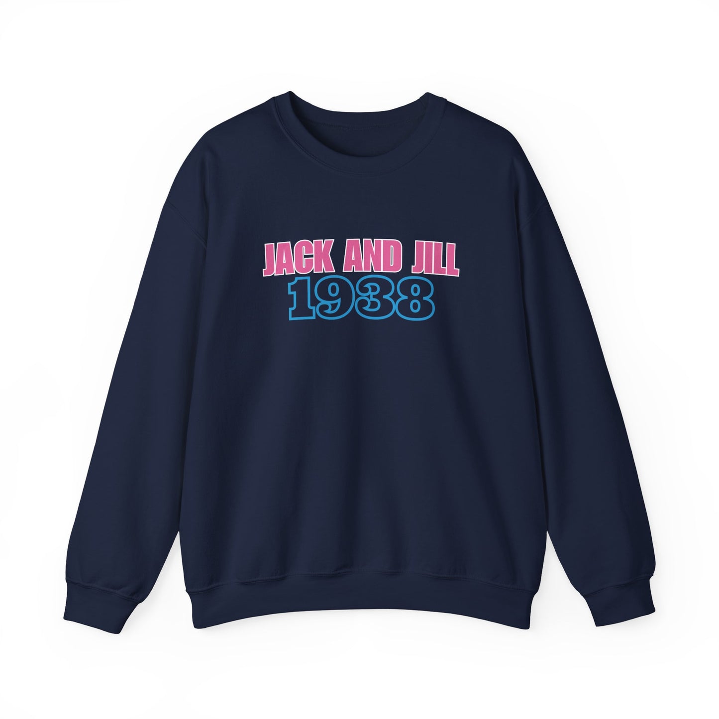 Jack and Jill 1938 Crewneck - Pink & Blue
