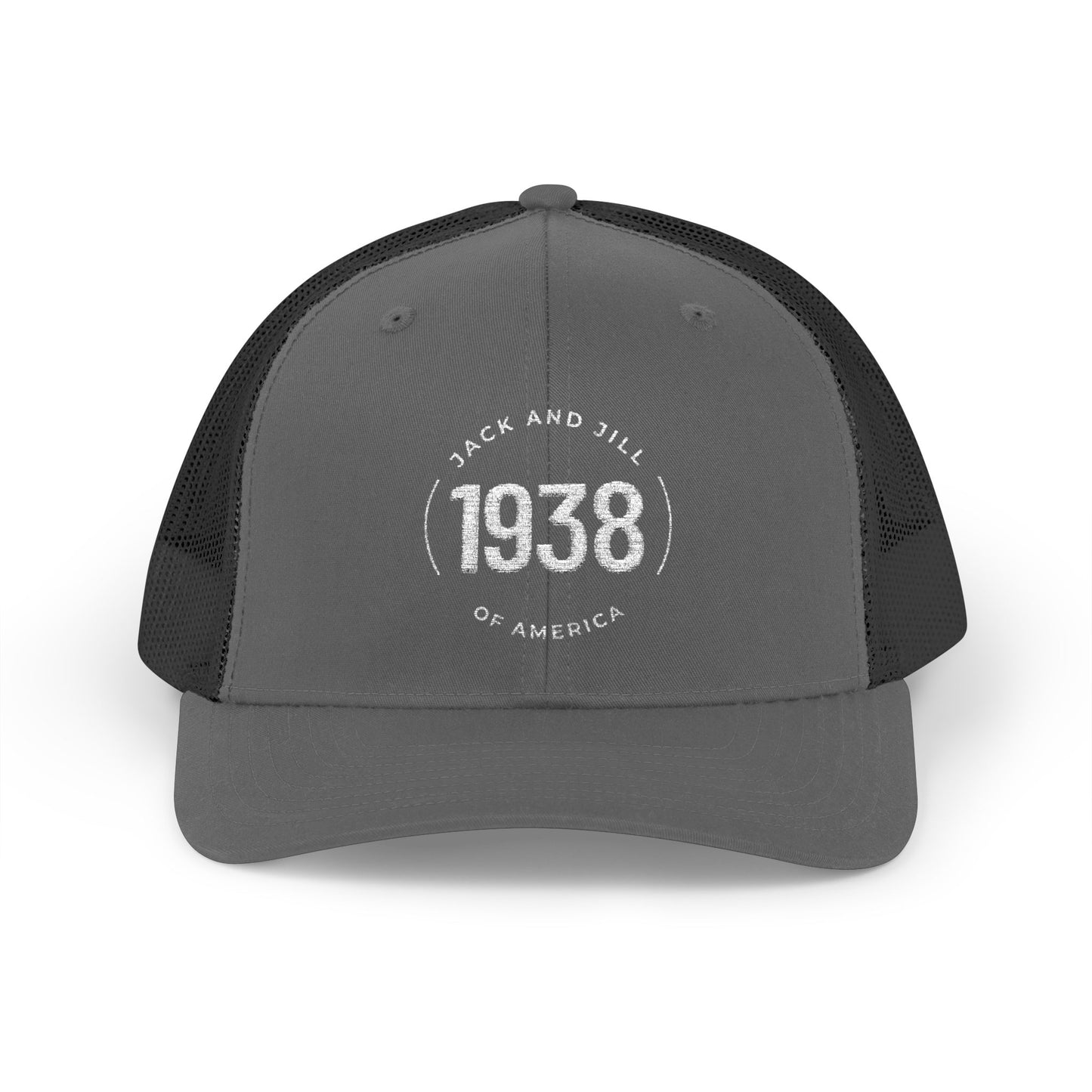 1938 Vintage Trucker Cap — Retro 'Jack and Jill of America' Snapback