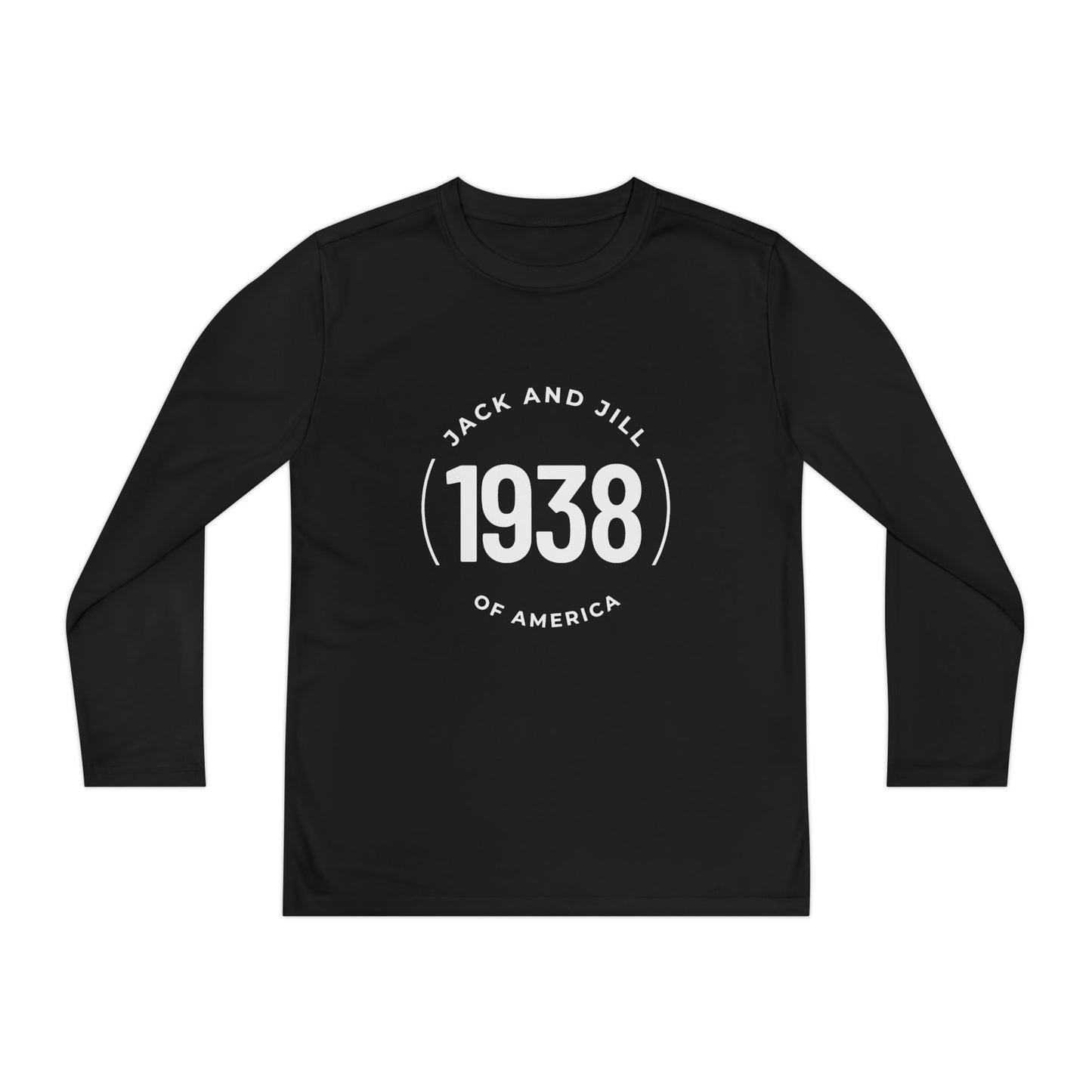 Jack and Jill YOUTH Long Sleeve Tee - 1938 Circle White