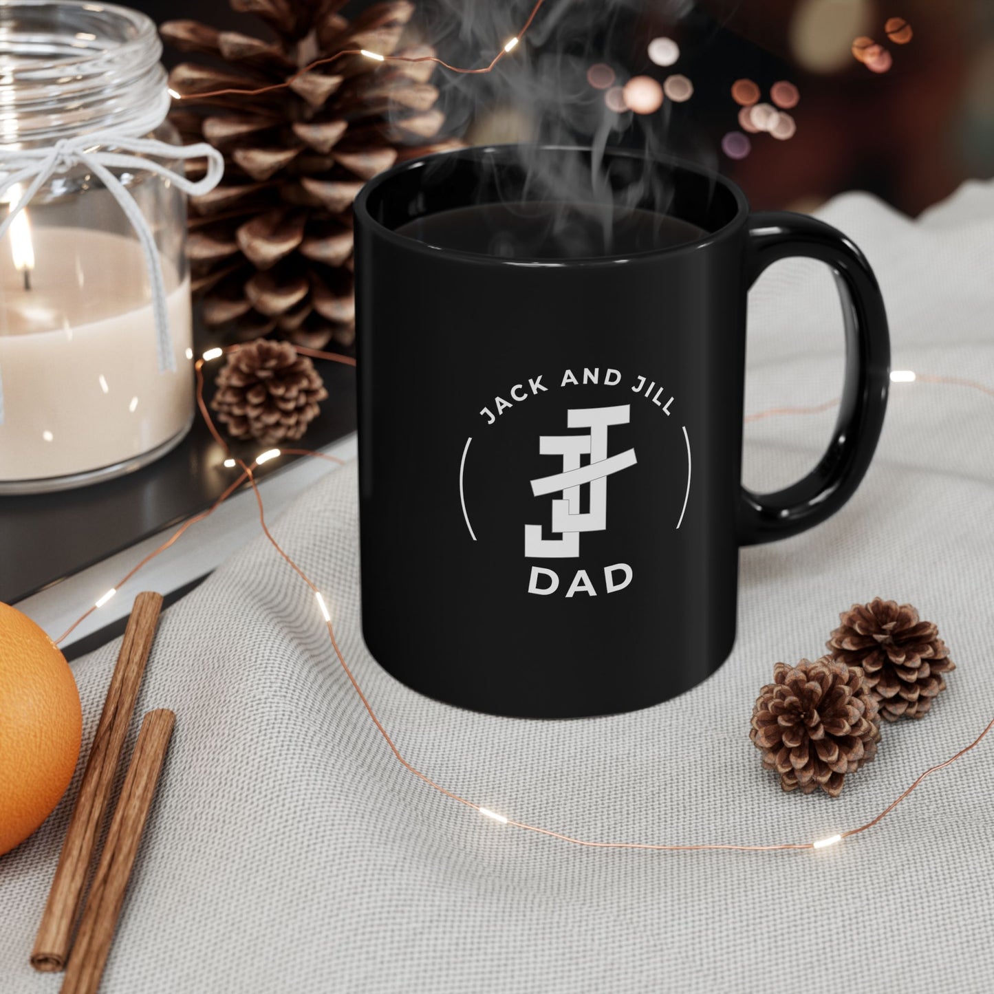 Jack and Jill Dad Black Coffee Mug — 11oz