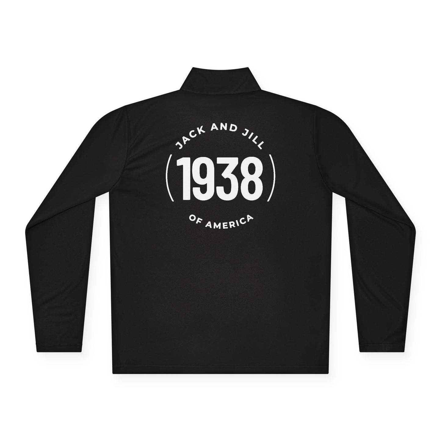 Jack and Jill Collar Unisex 1/4-Zip - White JJ and 1938 Circle