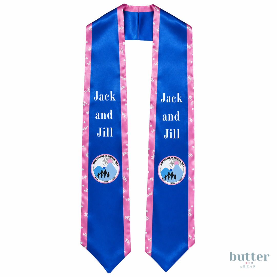 Jack and Jill Two-Sided Graduation Stole