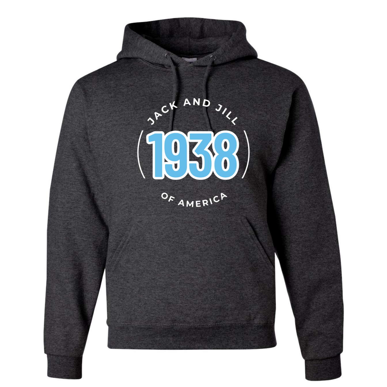 Jack and Jill Unisex Hoodie- Light Blue 1938 JJ Circle