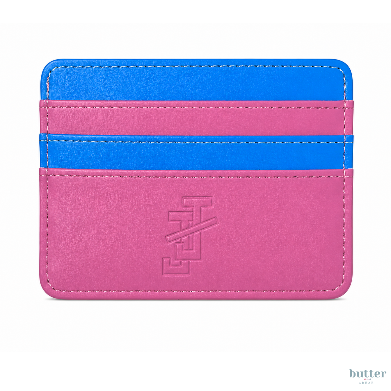 Jack and Jill Card Holder – Pink & Blue Dual Logo Wallet