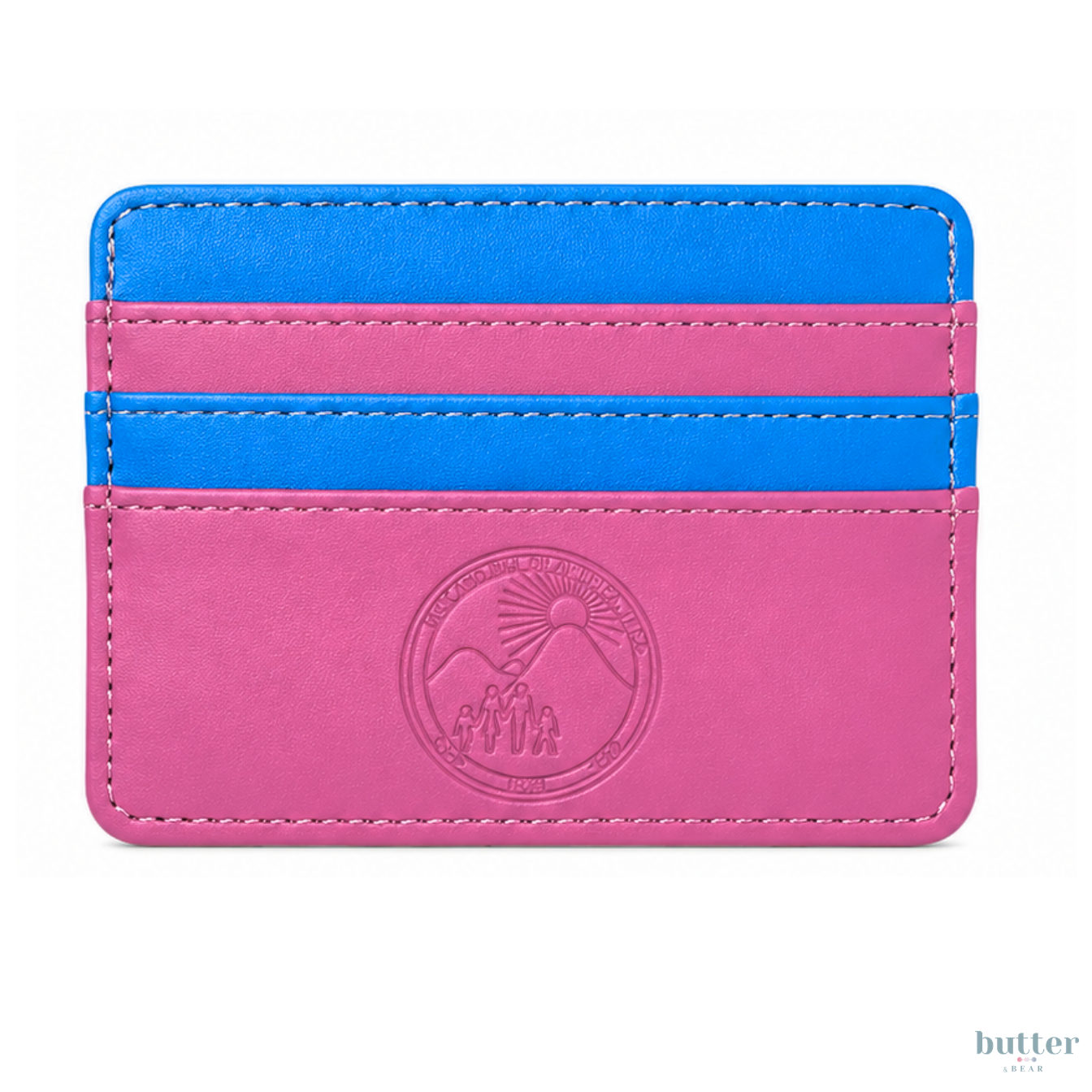 Jack and Jill Card Holder – Pink & Blue Dual Logo Wallet