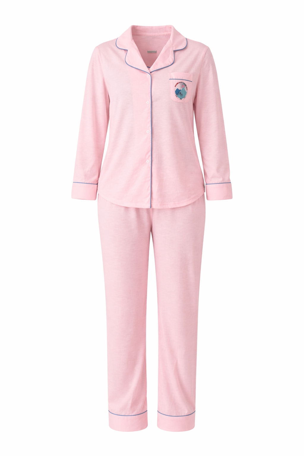 Jack and Jill Classic Pajamas - Pink - Crest