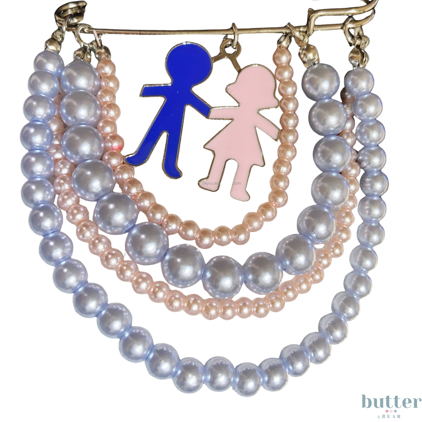 Jack and Jill Family Pearl Charm Pin