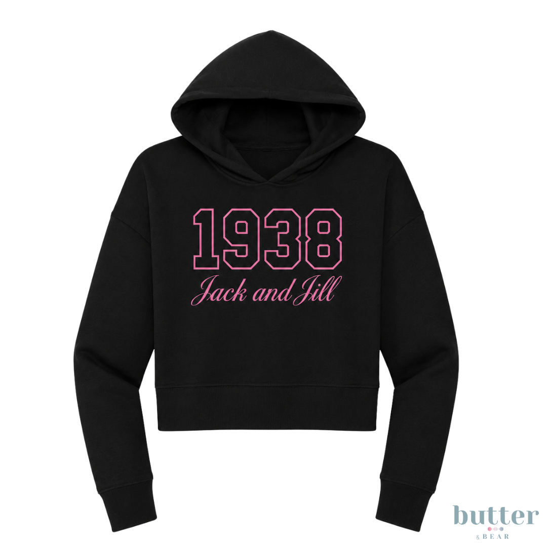 Hannah Modest Crop Hoodie - 1938 Embroidered