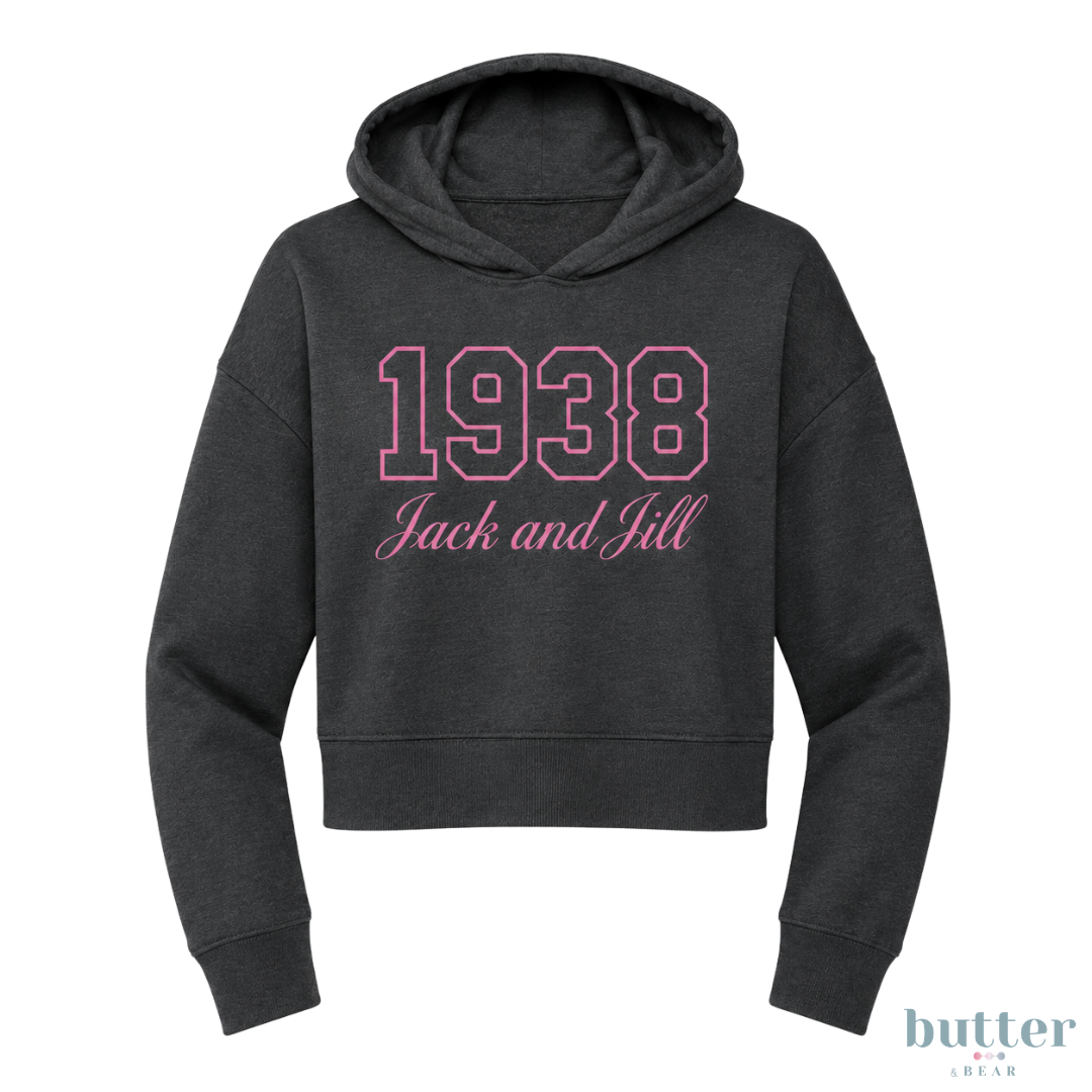 Hannah Modest Crop Hoodie - 1938 Embroidered