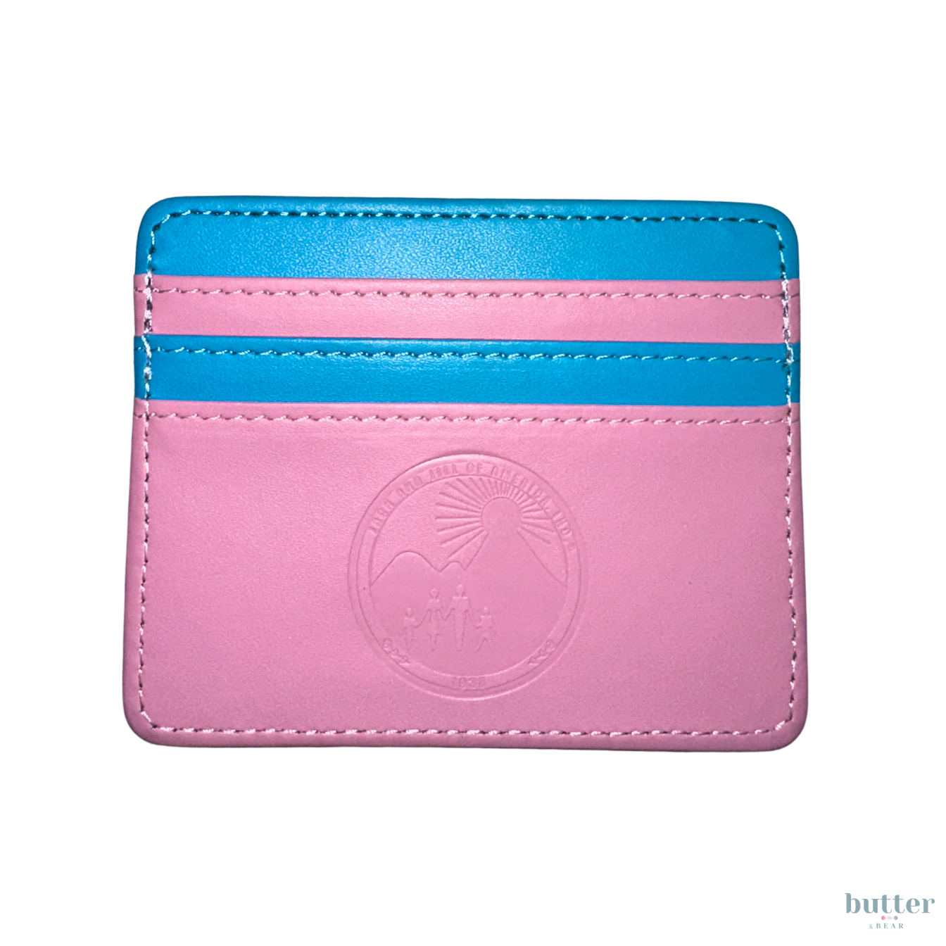 Jack and Jill Card Holder – Pink & Blue Dual Logo Wallet