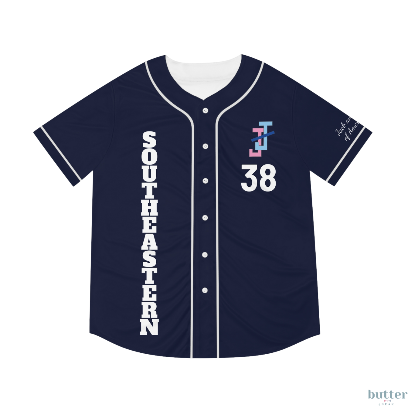 Jack and Jill SER - Unisex Baseball Jersey - NAVY