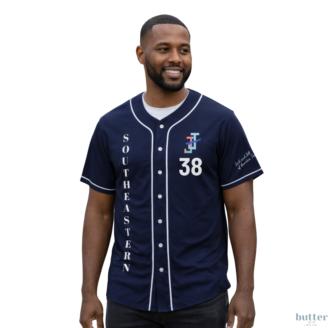 Jack and Jill SER - Unisex Baseball Jersey - NAVY