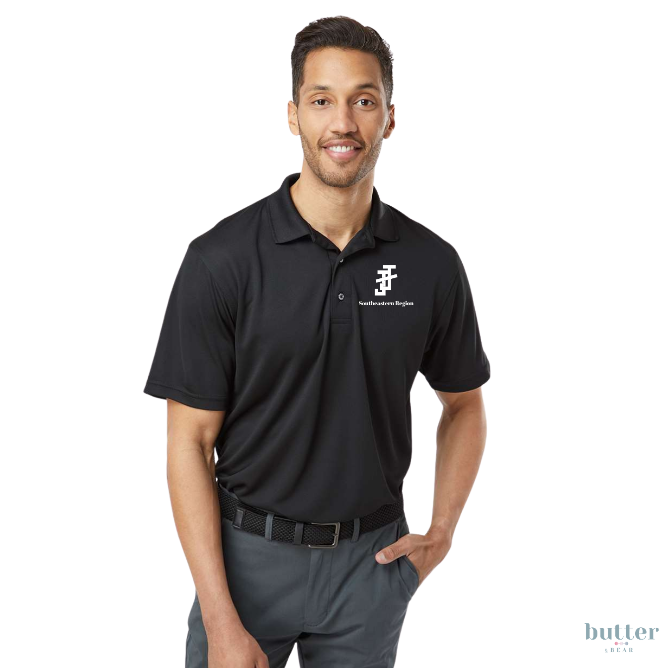 Men’s Polo - White JJ Embroidery - SER