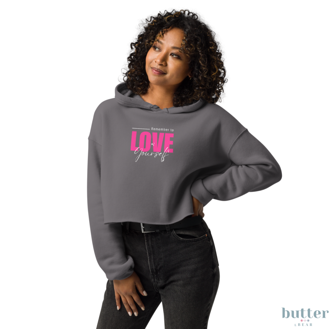 Remember to LOVE Yourself - Crop Hoodie