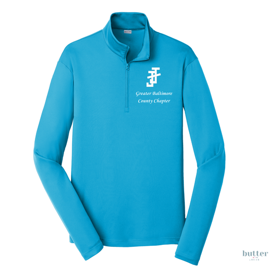 Greater Baltimore County Chapter - Jack and Jill Collar Unisex 1/4-Zip - White JJ - EMBROIDERED