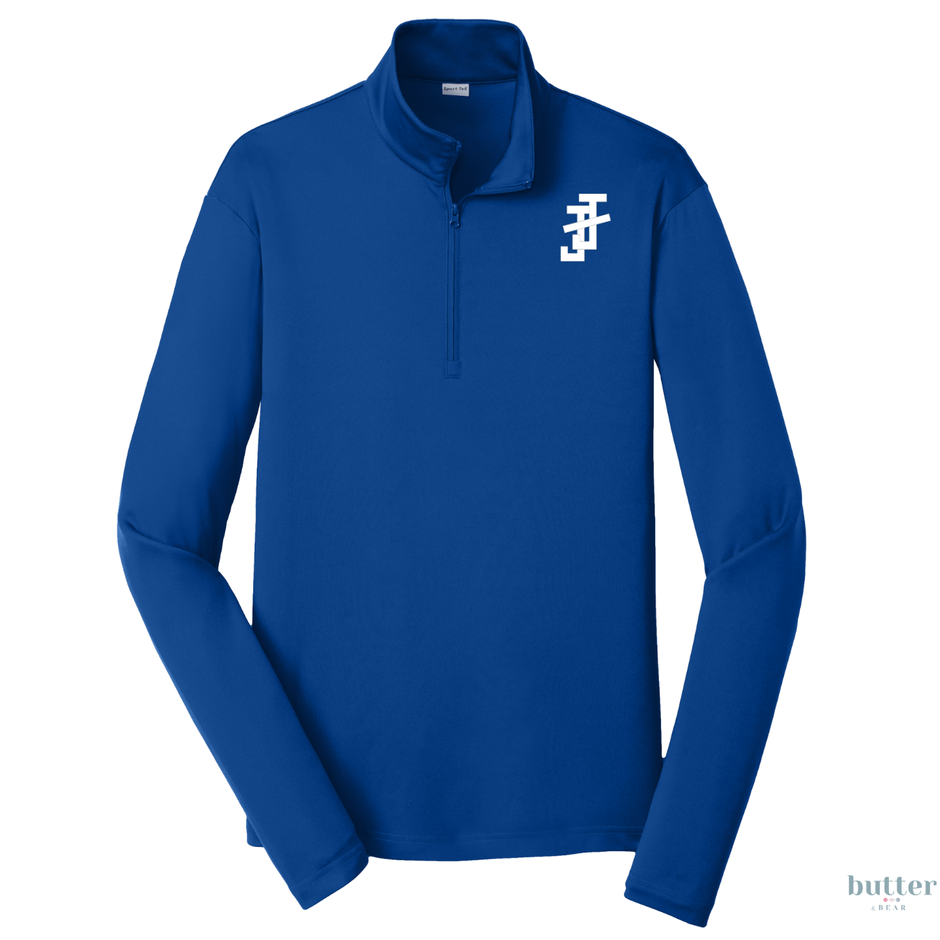 Jack and Jill Collar Unisex 1/4-Zip - White JJ