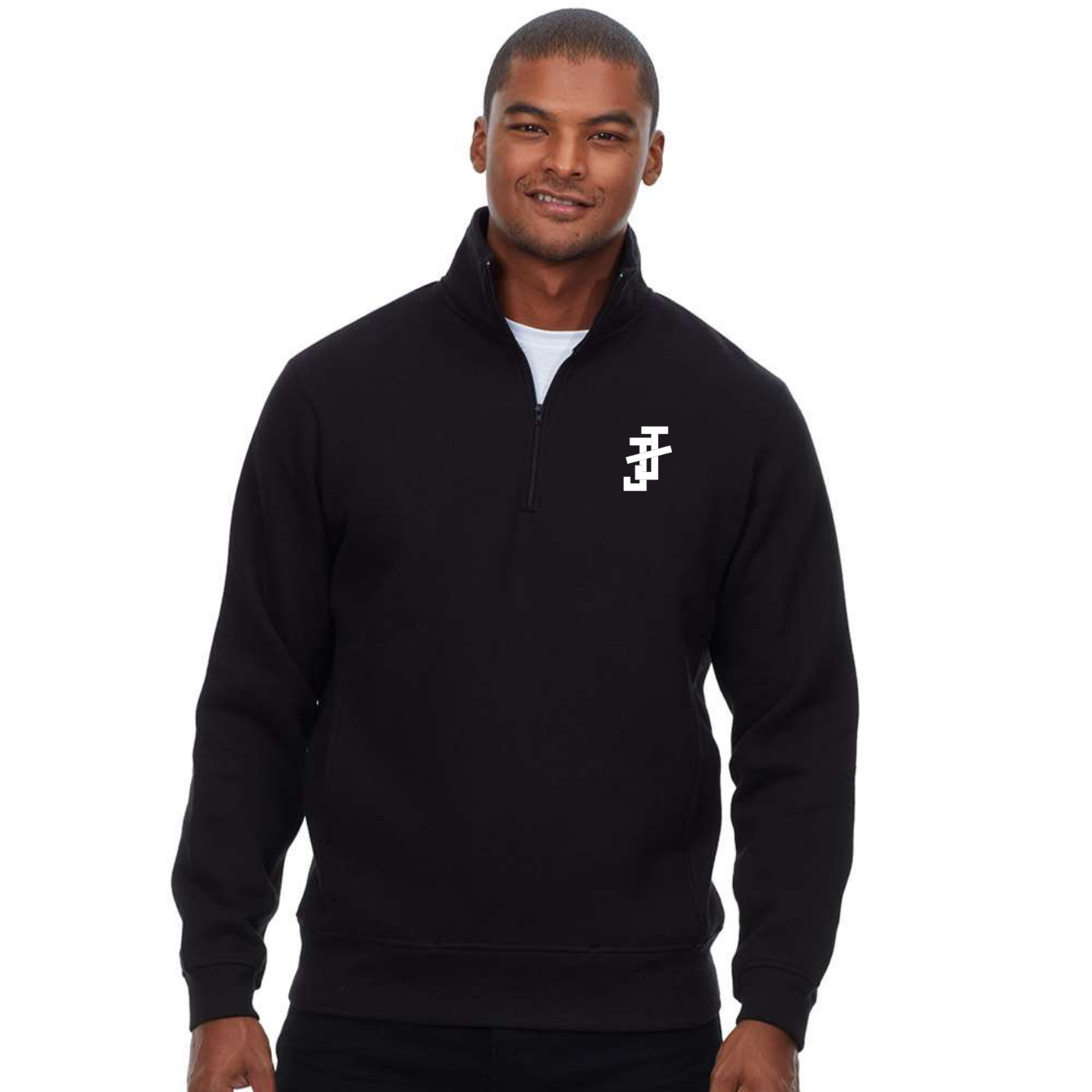Jack and Jill Unisex Ultimate Fleece Quarter-Zip - White JJ