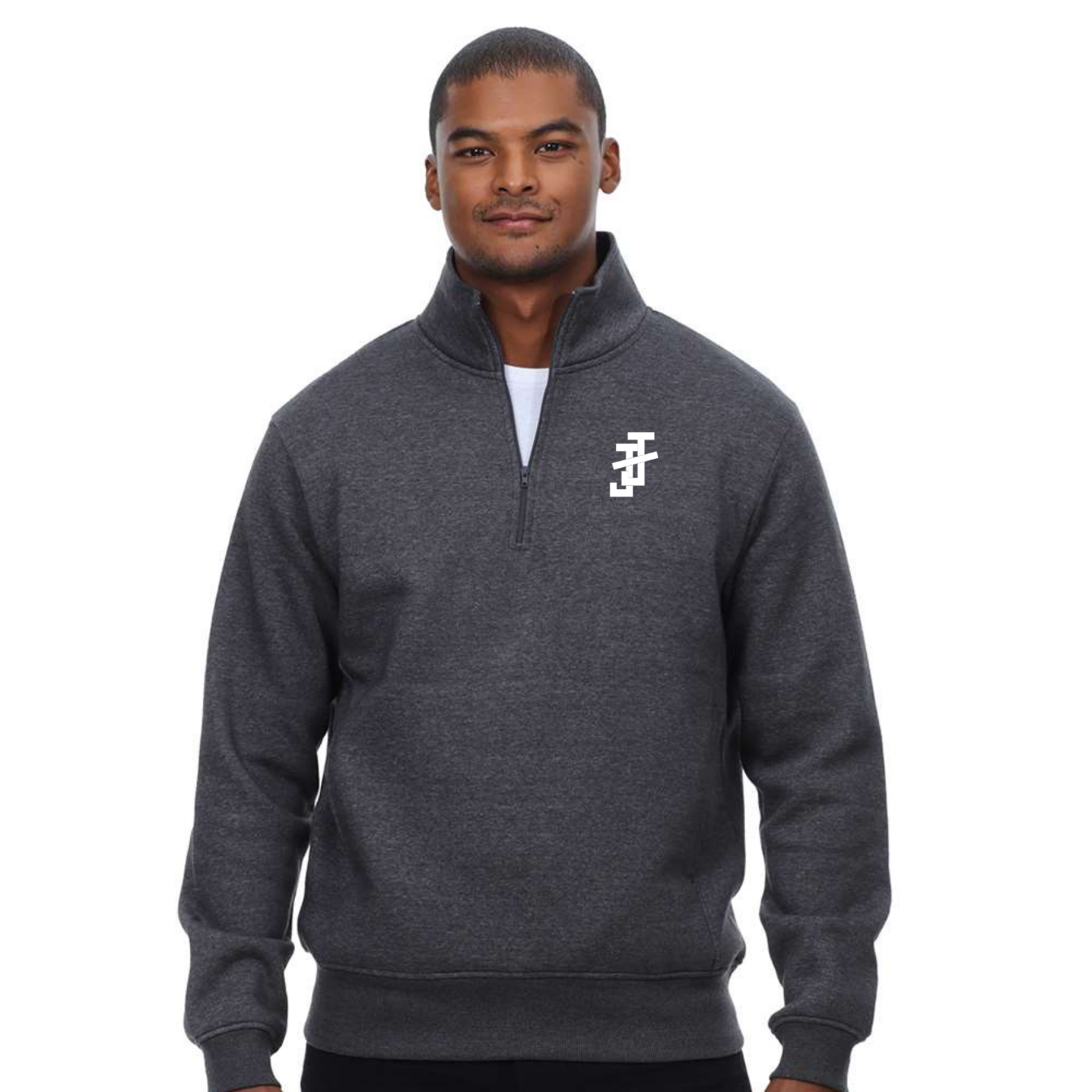 Jack and Jill Unisex Ultimate Fleece Quarter-Zip - White JJ