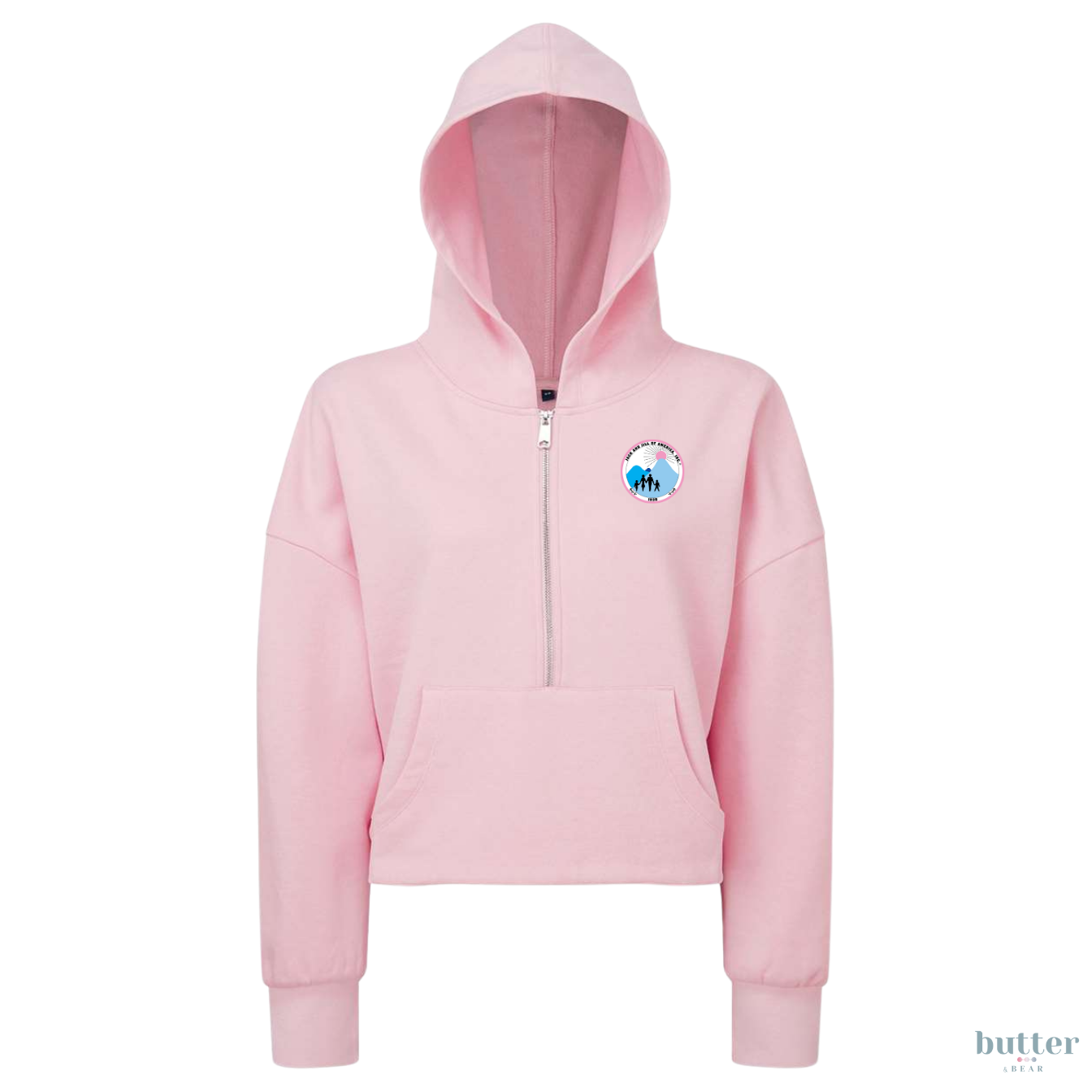 Jack and Jill Women's Half-Zip Hooded Sweatshirt - Crest