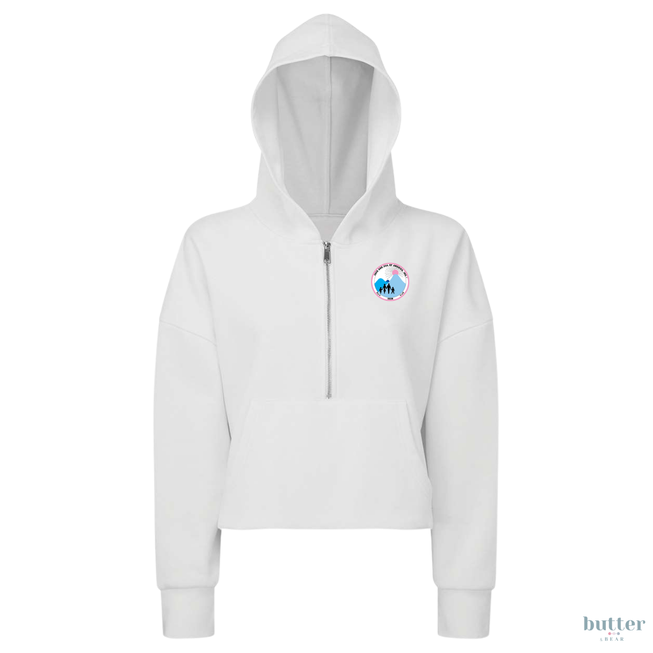 Jack and Jill Women's Half-Zip Hooded Sweatshirt - Crest