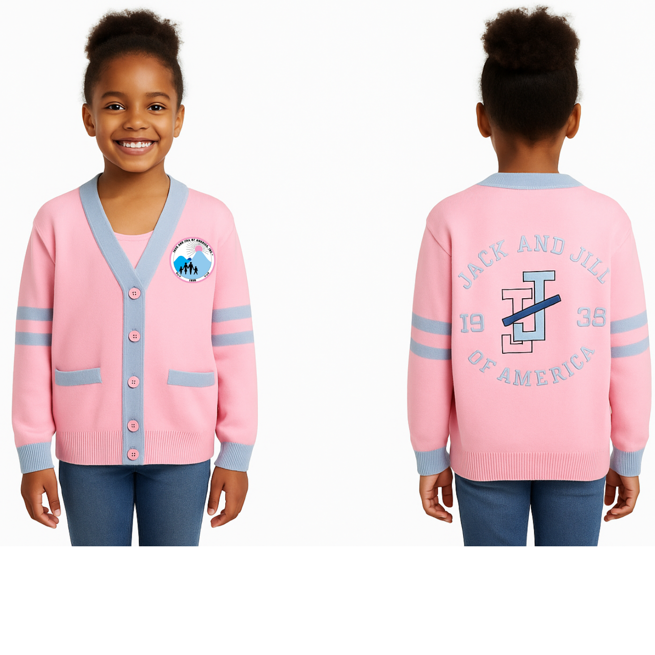 Jack and Jill of America YOUTH Cardigan (Core-Spun Yarn)